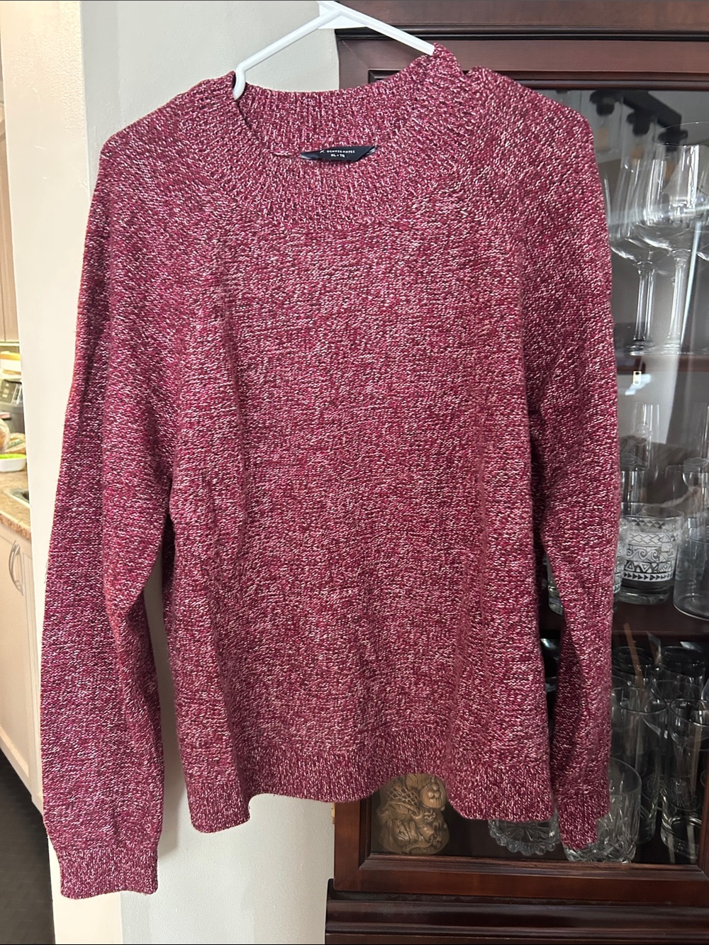 Denver Hayes Marled Berry Crewneck Sweater